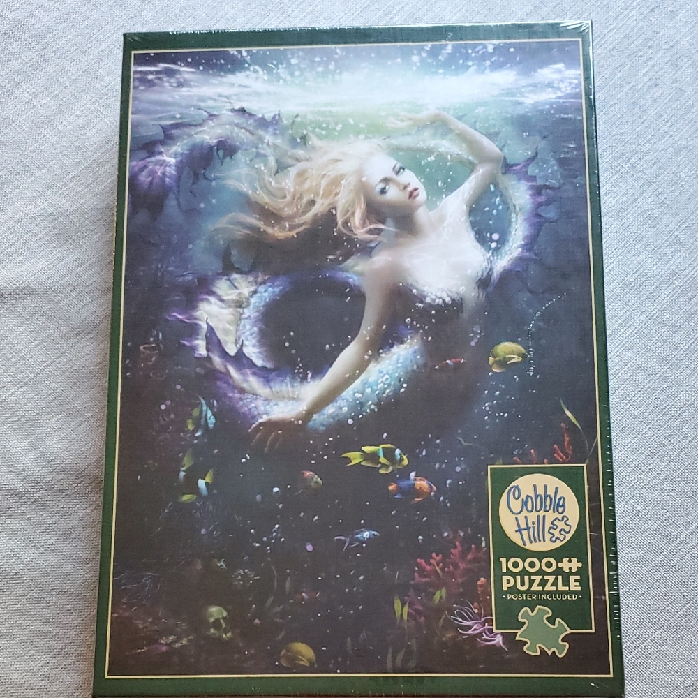 Cobble Hill Mermaid Puzzle - 1000 Pieces - Blue and Green